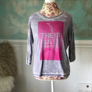 Women’s Affliction 3/4 Distressed Thin Tee